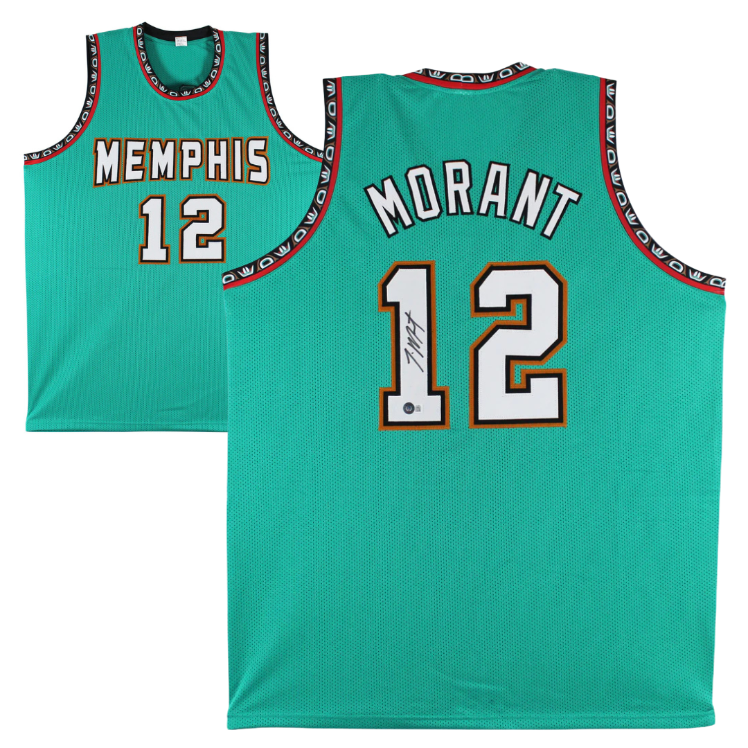 Ja Morant Signed Memphis Grizzlies Basketball Jersey with Beckett COA